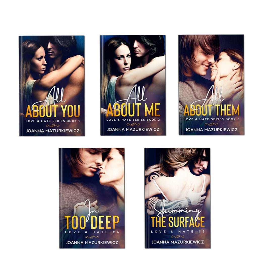 5 Signed Paperbacks of Love and Hate Series - JMazurkiewiczbookstore